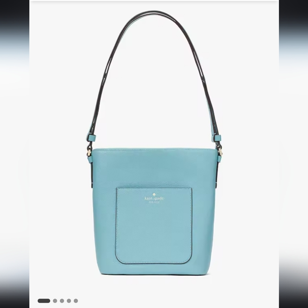 NWT Elsie Pebbled Leather Bucket Bag